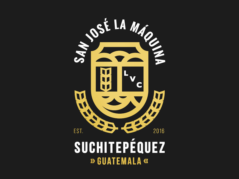 San José La Maquina, Suchitepéquez, Guatemala tshirt design maiz digital lines midwest hispanic crest shirt design badge guatemala