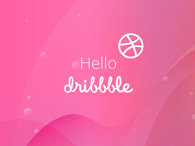 Hello Dribbble! art design flat illustration illustrator lettering logo minimal type typography vector