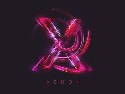 X-logo art design flat illustration illustrator lettering logo minimal type typography vector x x logo xenon