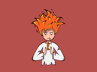 Fire guy art character character design design fire fire magic firebending flat guy human illustration illustrator magic minimal vector