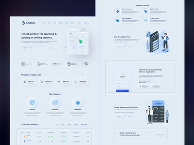 Cryptok - Cryptocurrency ICO Trading Website Design
