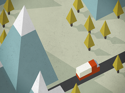 Level 1 3d car game grain isometric landscape low poly minimal mountain polygons screenshot tree unity