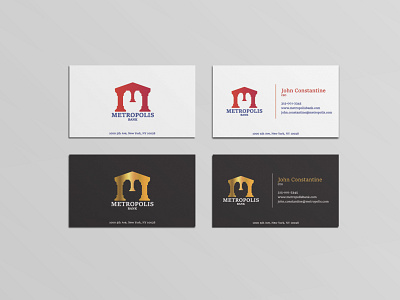 Metropolis Bank Business Cards branding design illustration typography