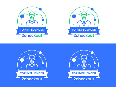 2Checkout Top Influencer Badge design icon illustration vector