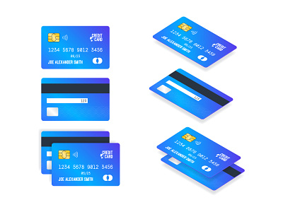 Credit Cards Collection design icon illustration