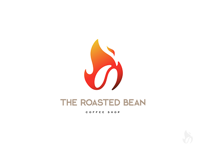 The roasted bean 6/50 coffee shop daily logo challenge dailylogochallendge design gergana gergana hristova hristova logo logo design orange red roasted