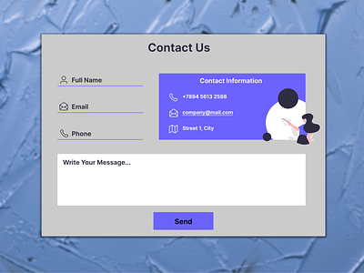 Contact Us Form contact contact page contact us daily 100 challenge daily ui dailyui design ui ux