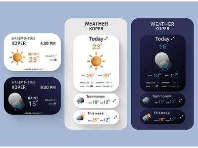 Weather app daily 100 challenge daily ui dailyui design ui ux weather widget