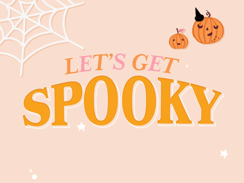 let's get spooky after effects animated text animation fun graphic design halloween spooky text typography