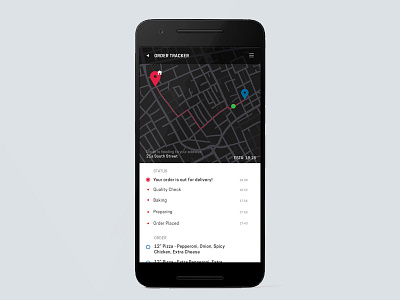 Daily UI Challenge 020 - Location Tracker app design daily ui daily ui challenge graphic design location tracker pizza ui ux web design