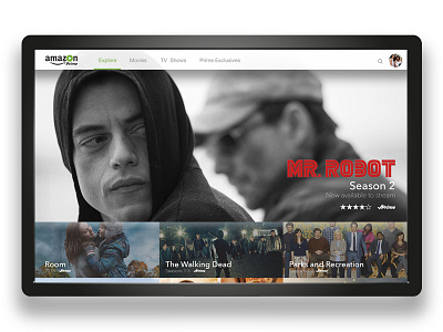 Daily UI Challenge 025 - TV App amazon prime app design daily ui daily ui challenge graphic design redesign tv app ui ux web design
