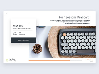 Daily UI Challenge 032 - Crowdfunding Campaign