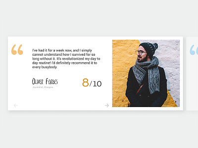 Daily UI Challenge 039 - Testimonials