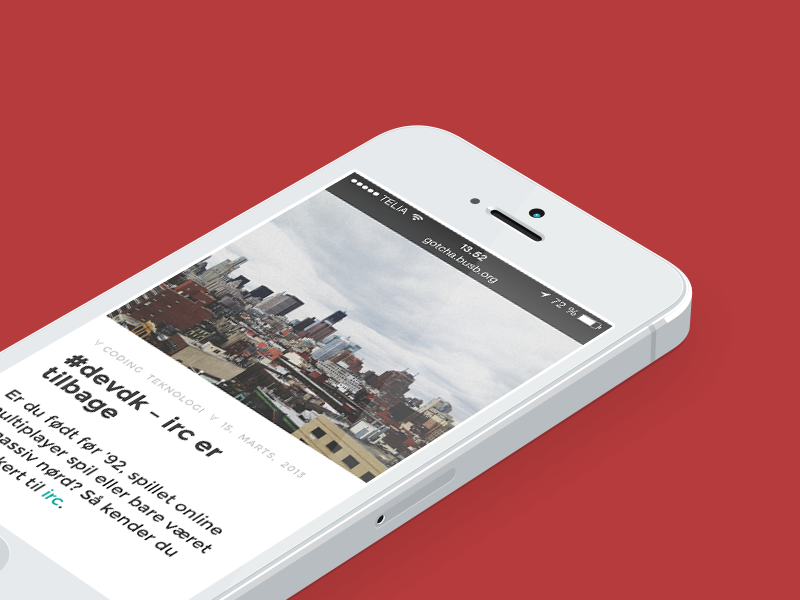 Gotcha - smartphone / tablet enhancements mobile web blog image smartphone responsive typography ios7 ios iphone5 iphone apple