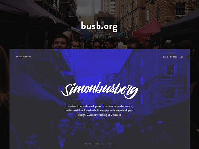 busb.org – Personal website blog blue brandon css font html portfolio tumblr typography web website