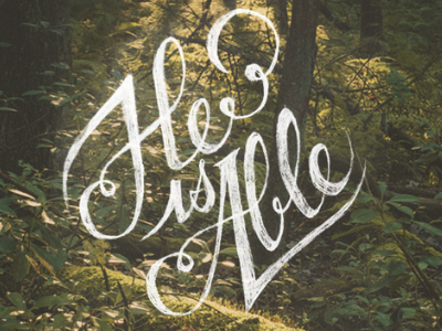 He is Able handlettering letters sketch spript typography