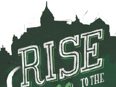 Rise to the Challenge atlanta city handlettering letters marathon publix scad script sketch texture typography