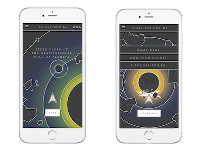 Paper Rocket paper rocket app game space planet high score game over race glow lines