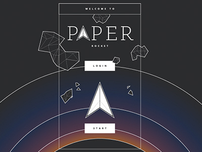 Paper Rocket paper rocket app game space planet high score game over race glow lines