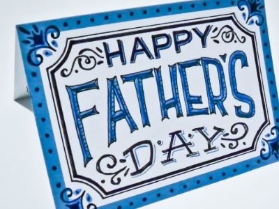 Father's Day card font handwritten typeface