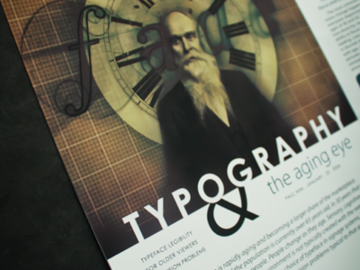 Typography & the Aging Eye Spread design illustration layout magazine spread typography