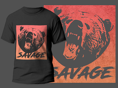 Tshirt Design "Savage" design illustration shirts t shirt tshirt