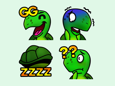 Turtle Twitch Emotes design digital art drawing emote stream turtle twitch