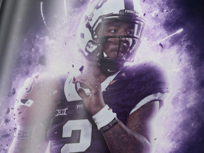 Event Program Cover (Spec Creative) athlete explosion football frogs photoshop purple sports texas