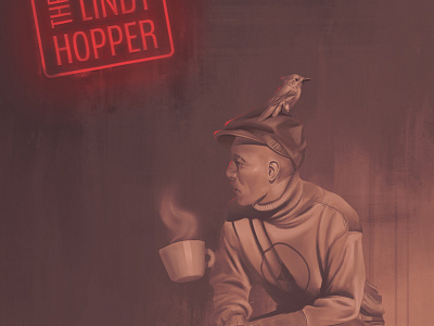 The Lindy Hopper fine art illustration illustrator monochrome surrealism