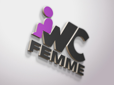 WC Femme V2 logo sign wc woman