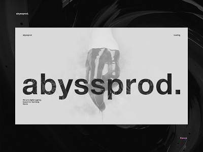 Abyssprod. / Intro black clean concept dark gray minimal web