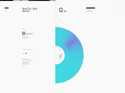 Qualia: Recovery / [XXMVII] color cover dark fullscreen label lp minimal music musiclabel sound web