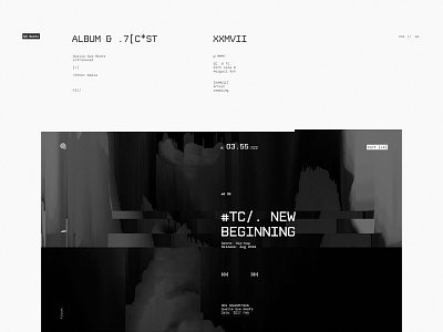 #TC / Play [N. Beginning] album black minimal music sound web