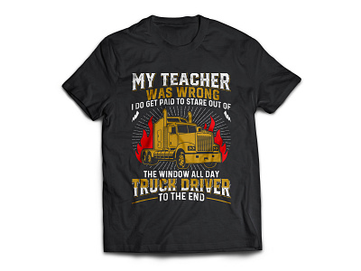 Truck Driver T-Shirt Design.
