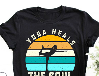 YOGA HEALS THE SOUL t shirt design yoga t shirt