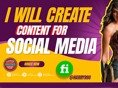 I will create content for social media design graphic design illustration portfolio ux youtube thumbnail