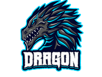 Blue Dragon - Mascot Esport Logo Template 3d animation branding graphic design logo moscot motion graphics ui