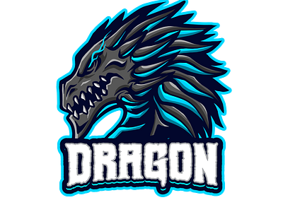 Blue Dragon - Mascot Esport Logo Template