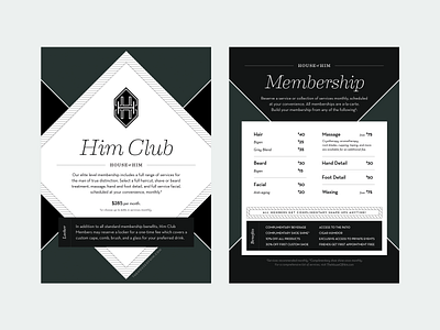 House of Him - Membership Postcard postcard print print design
