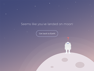 404 Page Concept 404 astronaut creative design earth error inspiration moon ui ui design ux