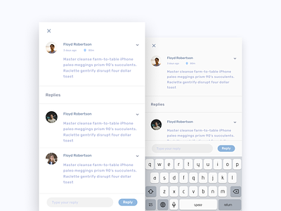 Drops - Reply app clean concept design flat minimal mobile reply ui ux