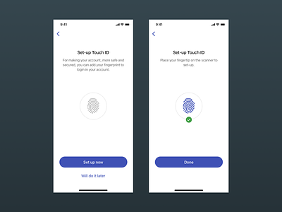 Mobile Verification Touch ID UI Concept