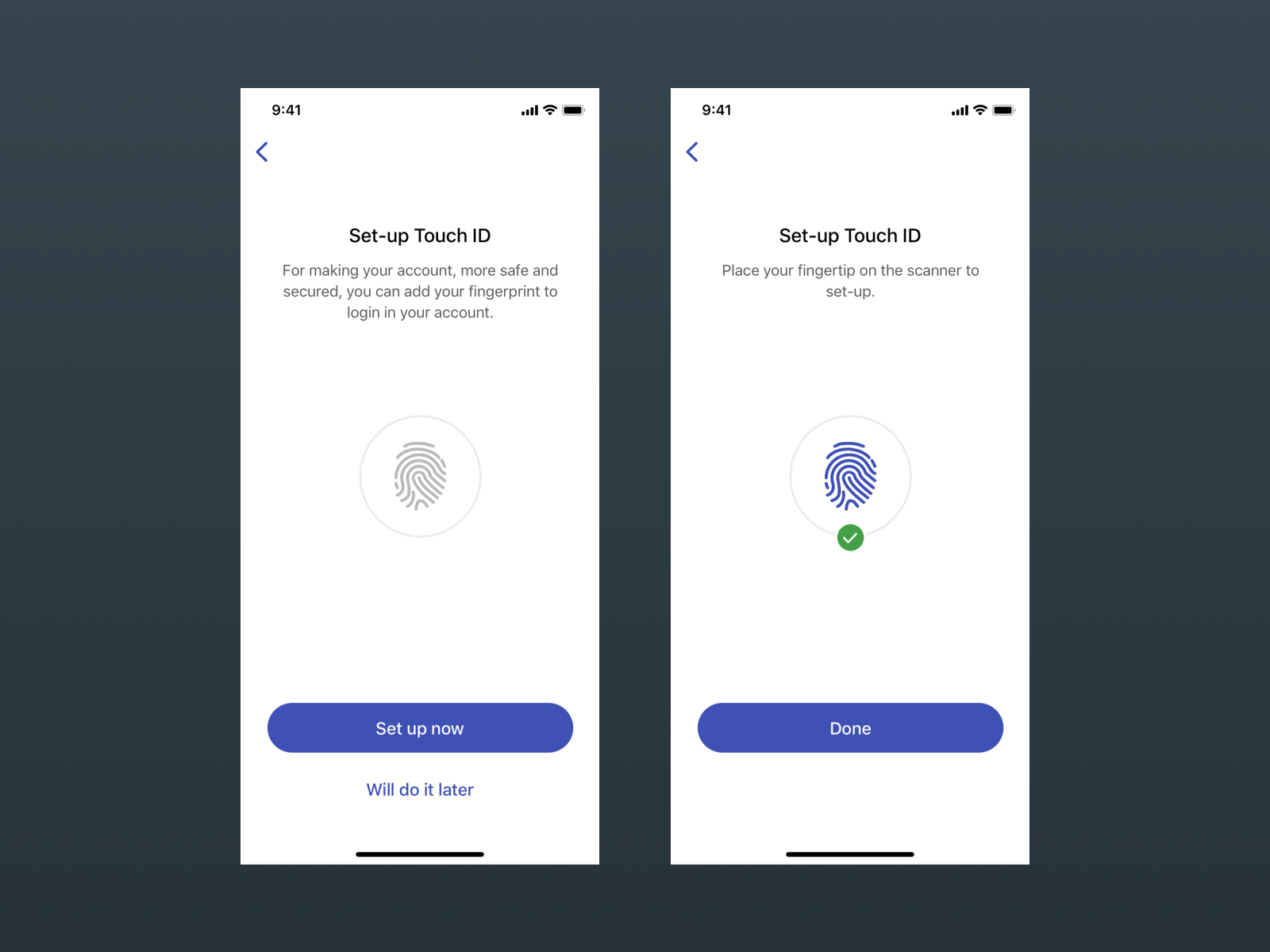 Mobile Verification Touch ID UI Concept by Vijay Oberoi on Dribbble