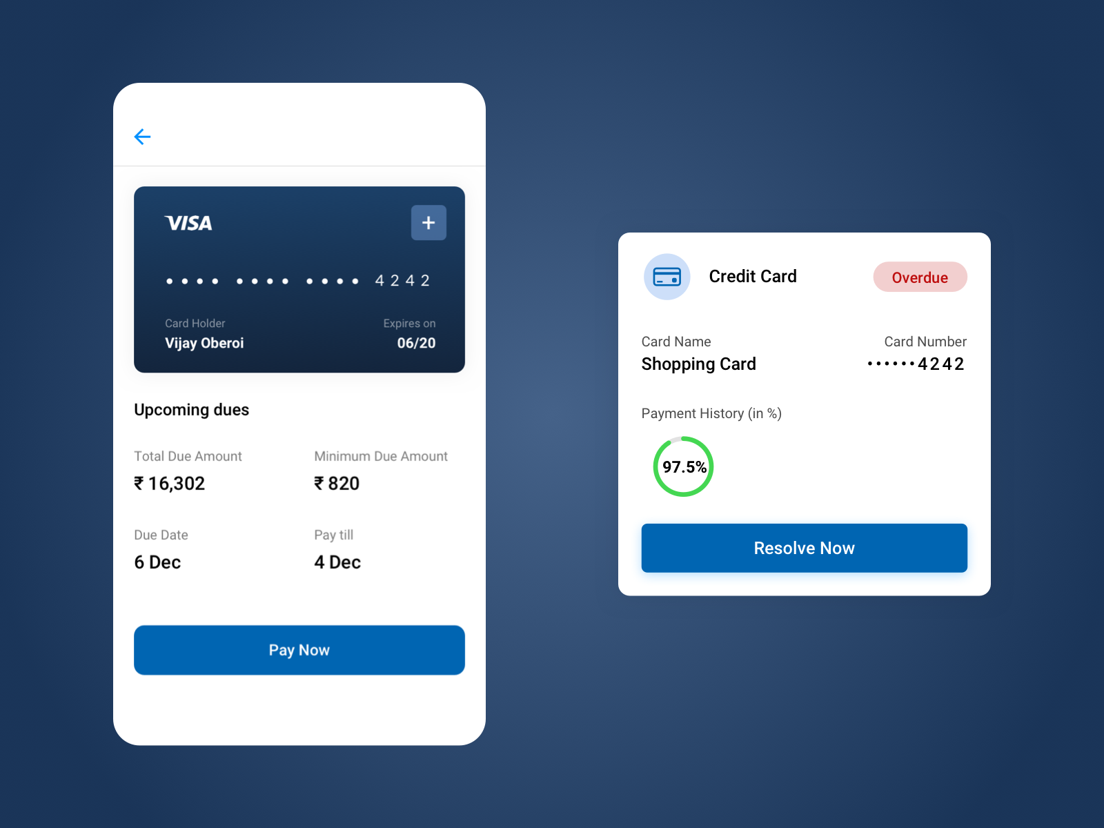 Credit Card Payment Details UI Concept designed by Vijay Oberoi. 