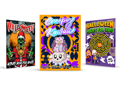 Halloween Coloring and Activity Book Cover Design
