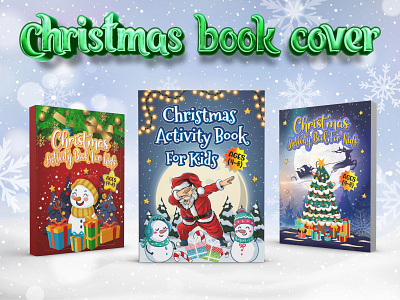 Christmas Kids Book Cover Design activity book cover amazon kdp book cover book cover christmas book cover graphic design kids book cover kids christmas book cover
