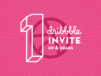 1 Dribble Invite dribble dribble invitation dribble invite illustration vector