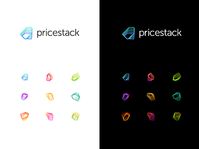 Pricestack Logo adobe adobe illustrator blend colorful dynamic dynamic identity e commerce generative icon logo modern shapes vector