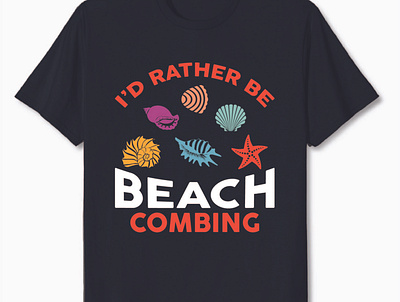 Beach Combing T-shirt Design branding design graphic design merch by amazon shirt t shirt tee tshirt