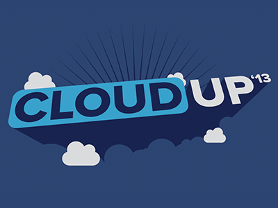 CloudUP 3d clouds letters perspective sky